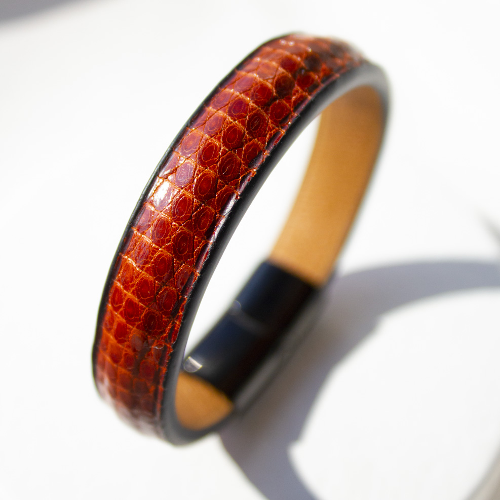 Crivellaro-Bracelet-Lezard-Marron-Fremme-2