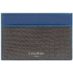 Crivellaro-portes-cartes-SLIM-Croco-Noir-bleu-1