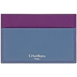 Crivellaro portes cartes SLIM Bleu et Violet