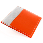 Crivellaro Porte carte slim-bubble blanc cuir orange