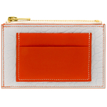 Crivellaro Porte monnaie bubble blanc cuir orange