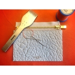 Crivellaro Porte Monnaie blanc orange 6