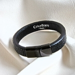 Crivellaro-Bracelet-galuchat-noir--2