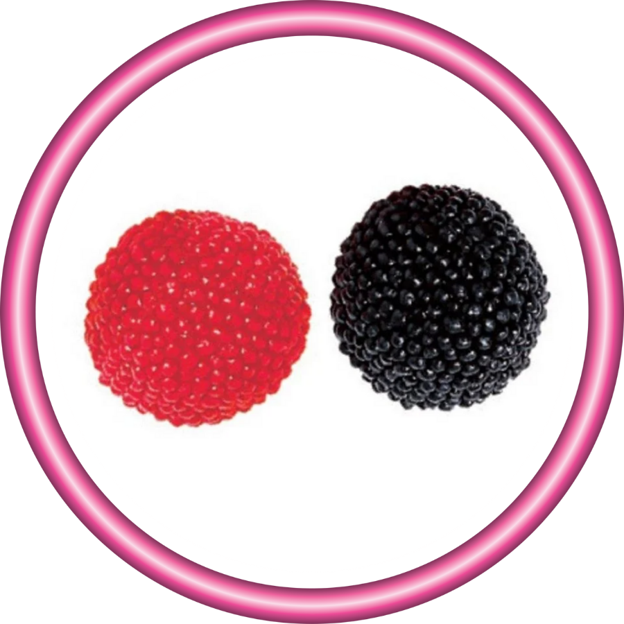 Mure perlée Noire et rouge