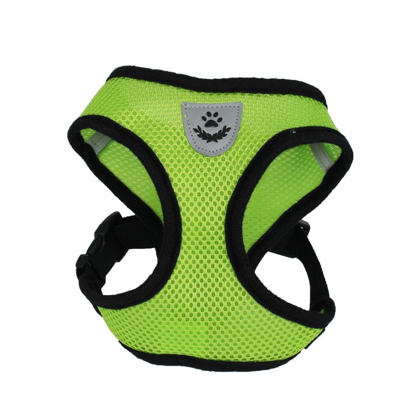 Chat-chien-r-glable-harnais-gilet-marche-laisse-de-plomb-pour-chiot-chiens-collier-Polyester-maille
