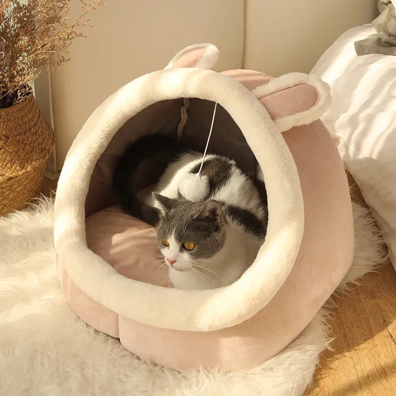 Panier-de-lit-pour-chat-doux-et-chaud-coussin-douillet-pour-chaton-tente-de-maison-tr