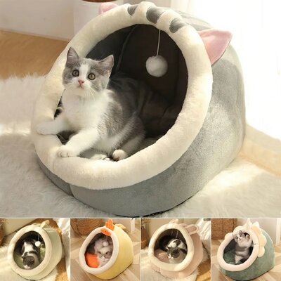 Panier-de-lit-pour-chat-doux-et-chaud-coussin-douillet-pour-chaton-tente-de-maison-tr