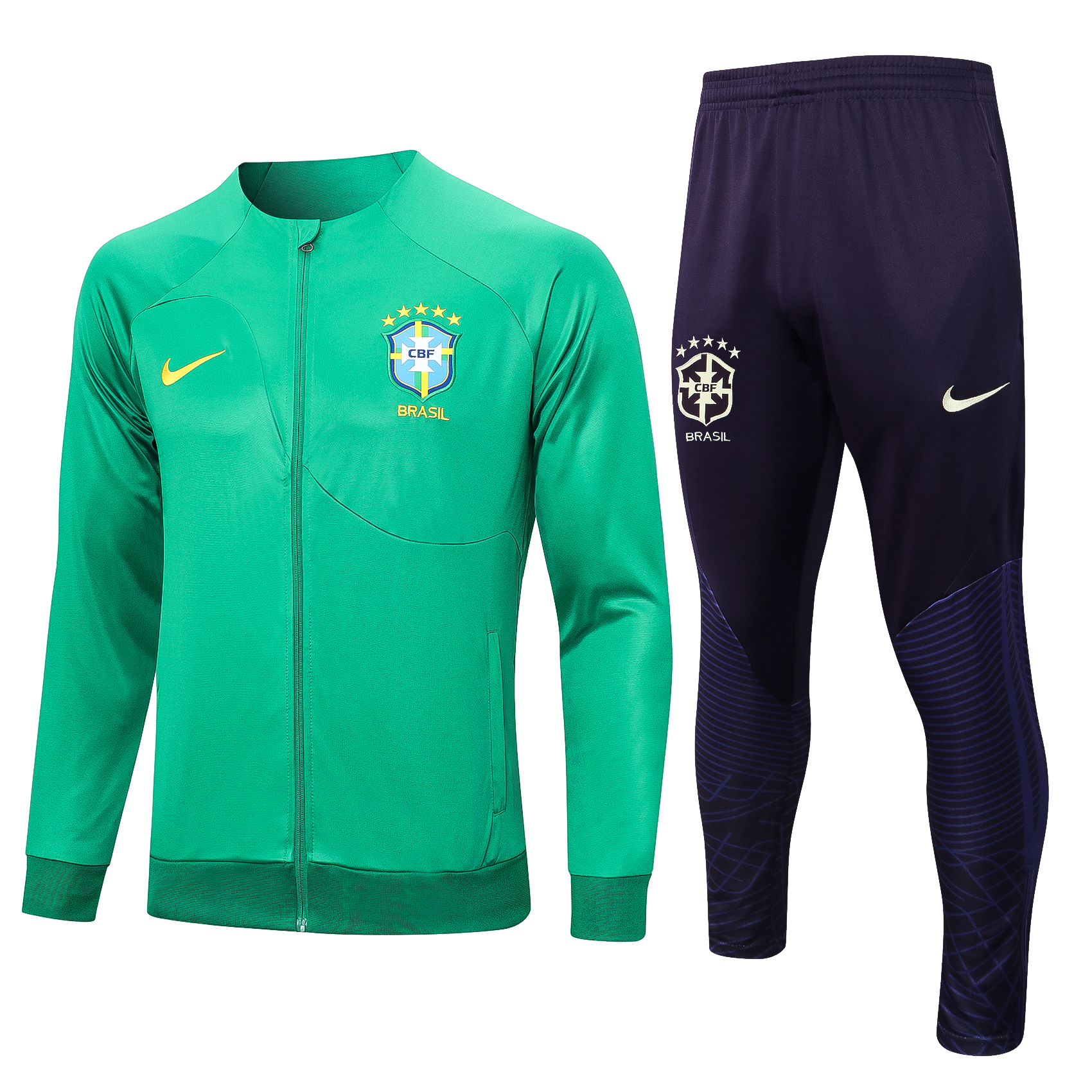 Nike Brésil Strike Ensemble Training 2022-2024 Vert Bleu Foncé