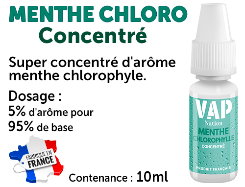 Concentré Menthe Chlorophyle 10ml