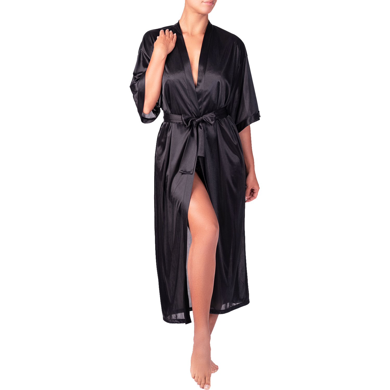 Long kimono satin
