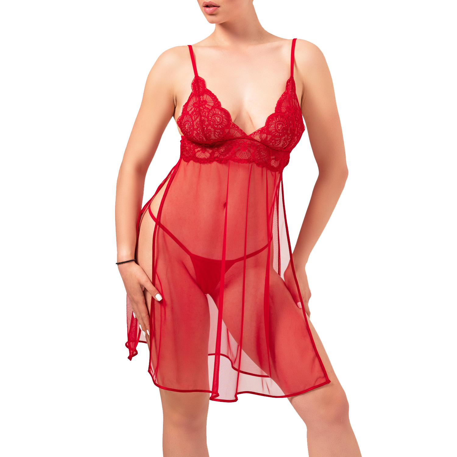 Nuisette dentelle et tulle