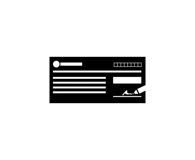paiement par cheque noir satine