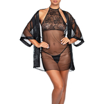 Nuisette en dentelle et tulle avec son déshabillé