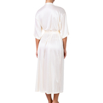 dos dun long kimono ivoire en satin