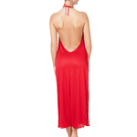 longue nuisette rouge avec dos nu