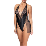 Photo dun body jupette noir avec dentelle et tulle