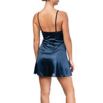 photo dun dos de nuisette babydoll bleu nuit
