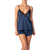 ensemble caraco et short bleu avec dentelle noire