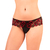 string bandeau avec dentelle bicolore noir et rouge