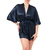 photo d'un kimono satin bleu nuit