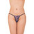 string en tulle transparent brodé bleu et rose