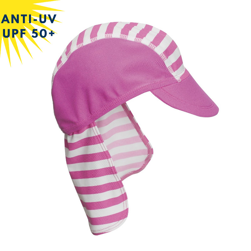 Casquette Anti Uv Enfant Avec Protection De Nuque Rose Protege Uv