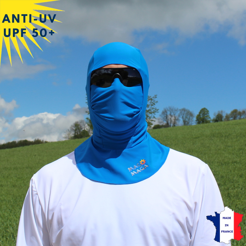 Cagoule anti-UV sans ouverture - Bleu | UPF50+