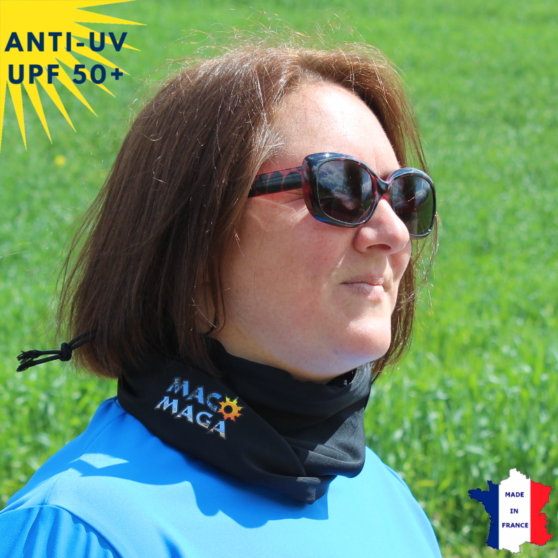 Tour de cou été anti-UV Noir - A partir de 9 ans