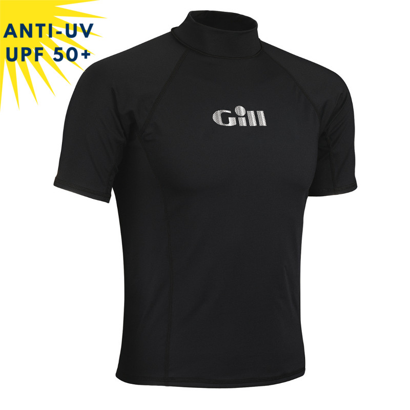 T-shirt-de bain-anti-UV-top-anti-uv-tee-shirt-anti-uv-noir-homme-vêtement-anti-UV-homme