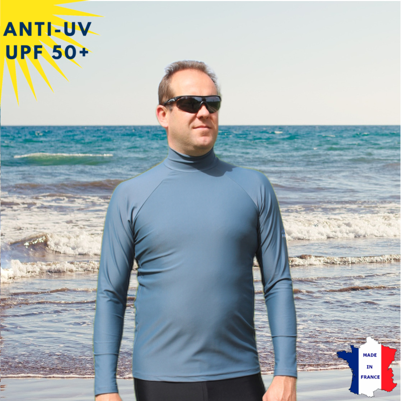 T-shirt de bain anti-uv Homme - Anthracite | UPF50+