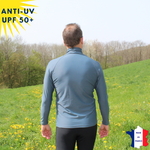 T-shirt-de bain-anti-UV-top-anti-uv-tee-shirt-anti-uv-noir-homme-vêtement-anti-UV-homme