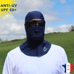 cagoule-anti-uv-avec-ouverture-macomaga-marine-upf50+-vêtement-anti-UV-homme-femme-enfant