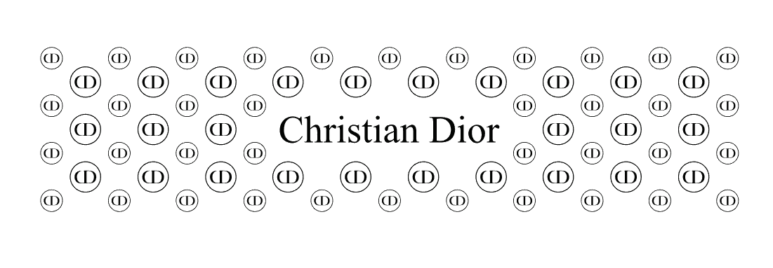Grande planche monogrammes Dior 87x20 cm