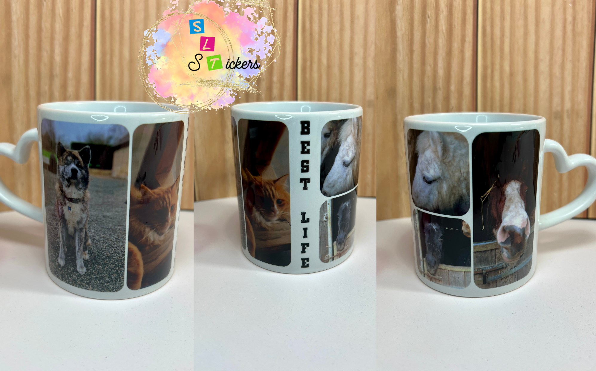 Mug 3 photos animaux