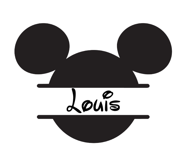 Sticker Mickey personnalisé avec le prénom Louis