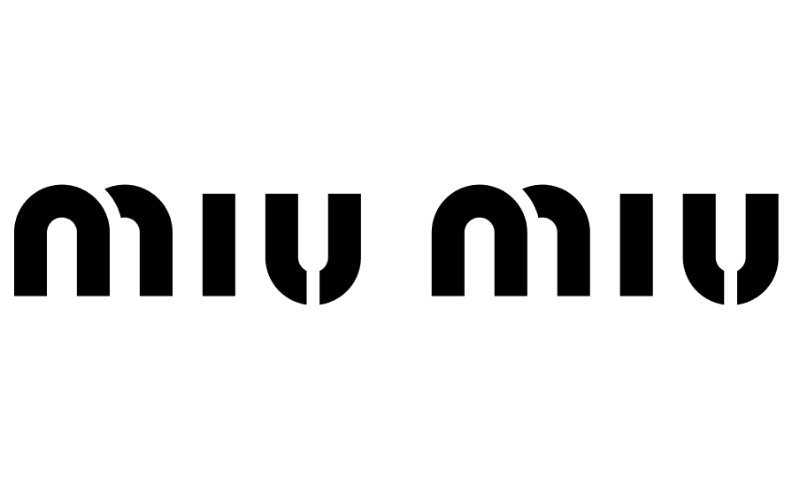 Logo Miu Miu noir sur fond blanc