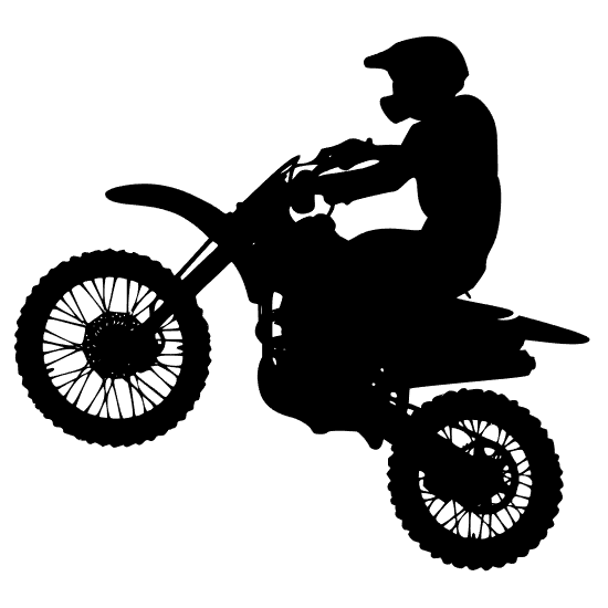 Visuel noir et blanc d’un motif de moto à personnaliser