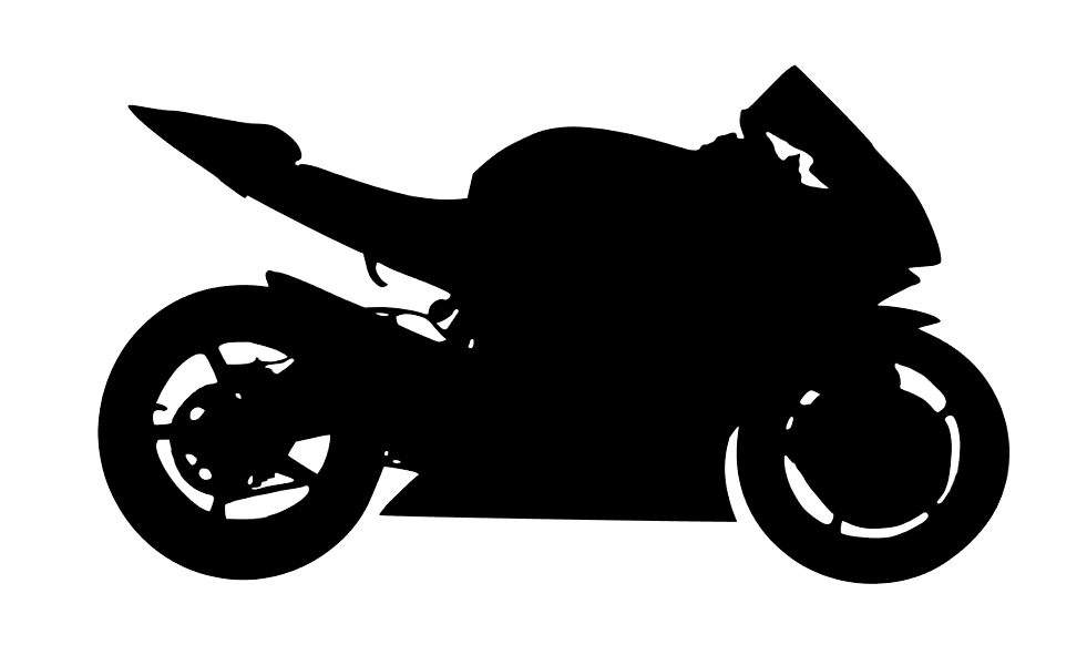 Visuel noir et blanc d’un motif de moto