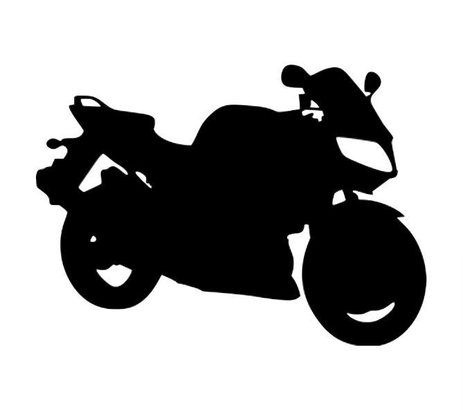 Visuel noir et blanc d’un motif de moto