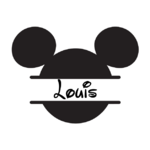 Sticker Mickey personnalisé avec le prénom Louis