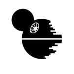Sticker Mickey en voiture de course