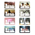 Planche de motifs pour sticker de carte bancaire