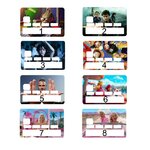 Planche de motifs pour sticker de carte bancaire