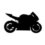 Visuel noir et blanc d’un motif de moto