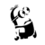 Visuel noir et blanc d'un Minion en mouvement