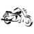 Visuel noir et blanc d’un motif de moto