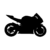 Visuel noir et blanc d’un motif de moto