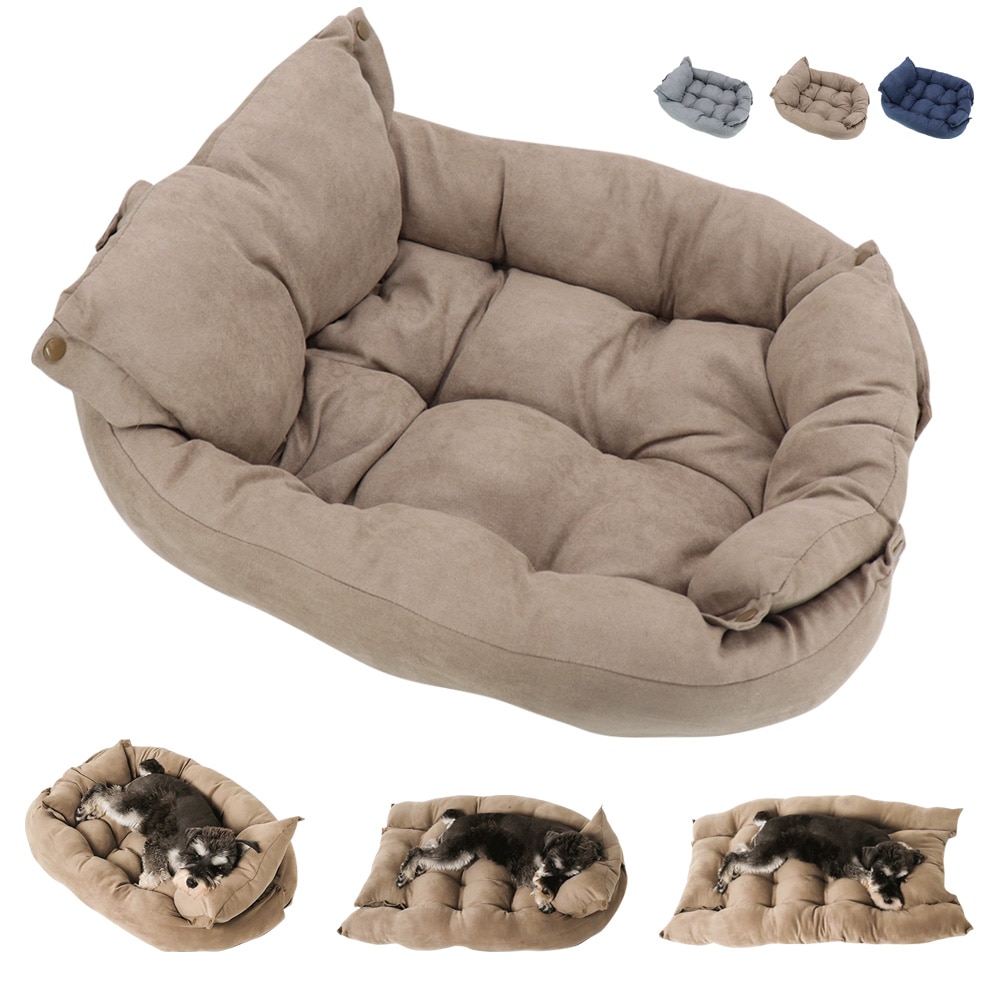 Couchage-multifonctions-pour-chat-Panier-3-en-1-pour-chien-Panier-transformable-chien-Lit-moelleux-chat