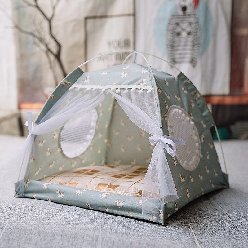 Tente-4-saisons-chat-Lit-luxe-pour-chat-Couchage-princesse-pour-chat-Toile-de-tente-chat
