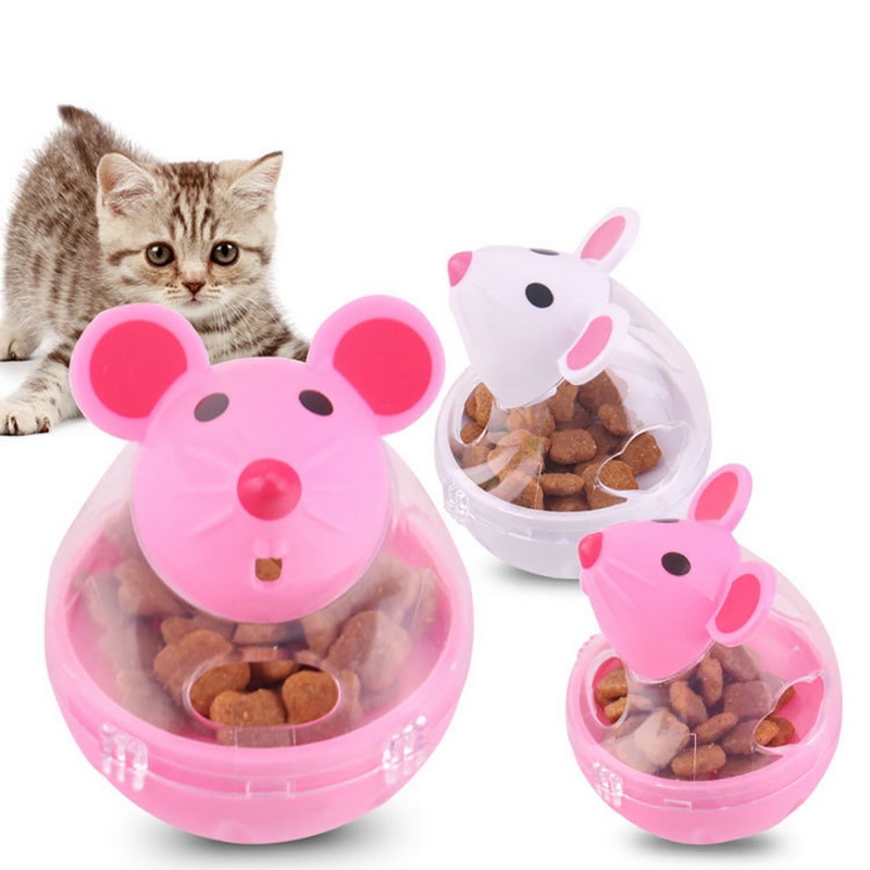 Jouets souris gobelet chaton en plastique,1 pièces,balles de jeu Mimi,jouets  en fourrure préférés,produits pour animaux de compagnie